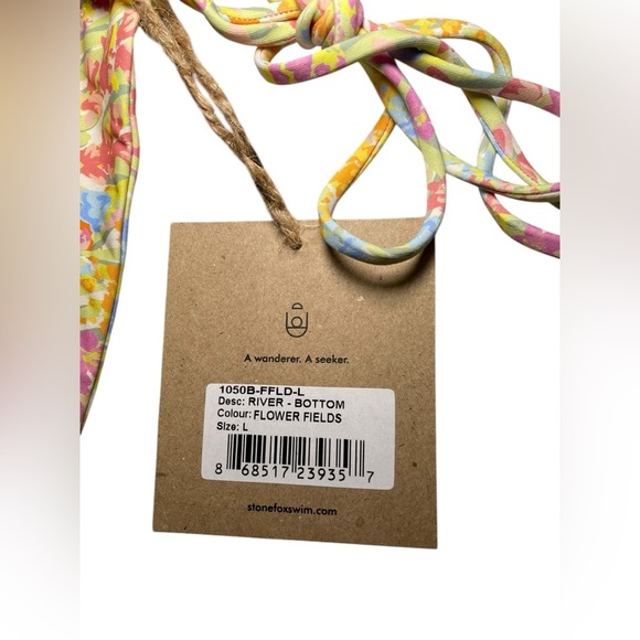 Stone Fox Swim River Bikini Bottoms Flower Fields Floral Print Size Large NWT - Picture 6 of 6